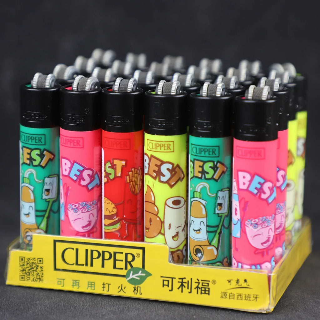 Clipper lighter – Refillable with grinding wheel &amp; design motif