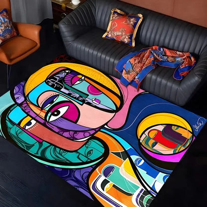 Picasso-Style Abstrakt-Teppich