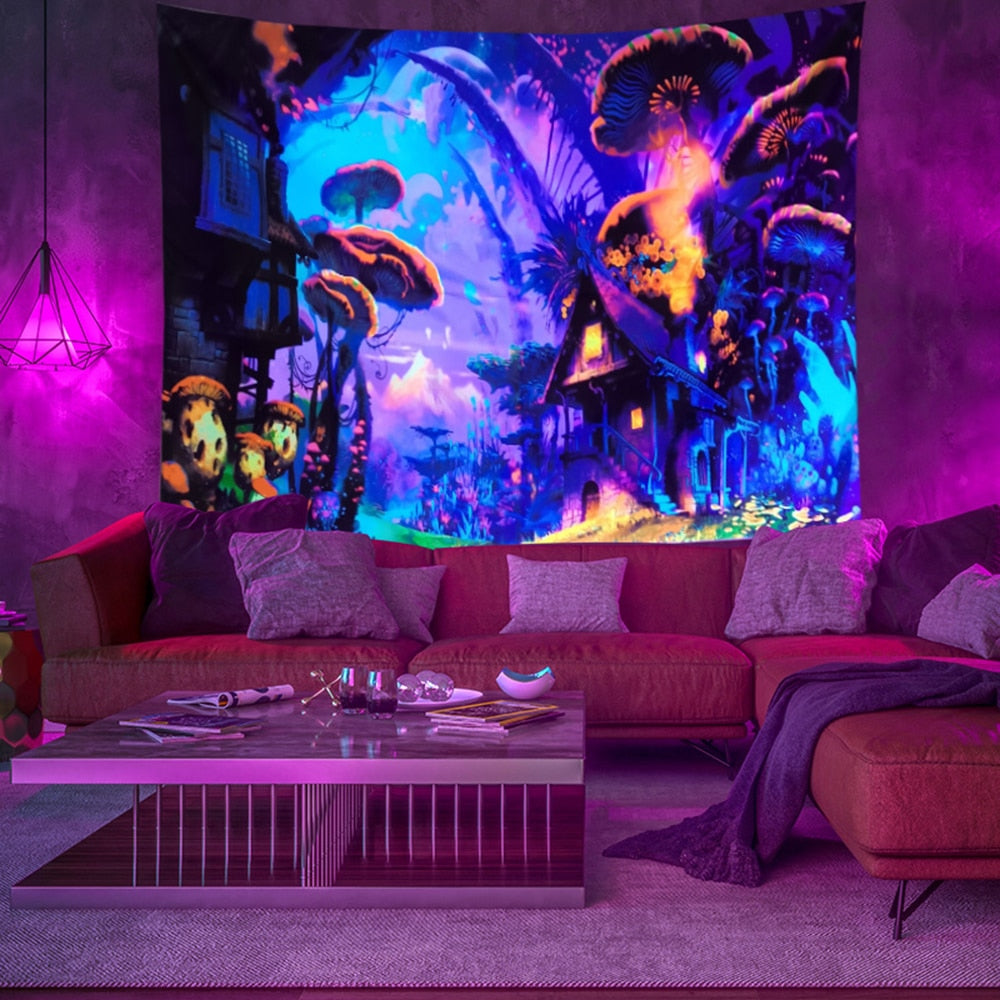 Boho Wall Schwarzlichtposter