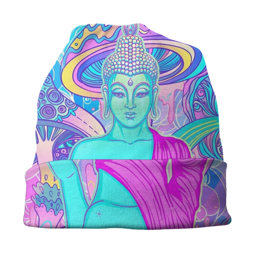 Psychedelic Skull Beanie – Trippy Wintermütze