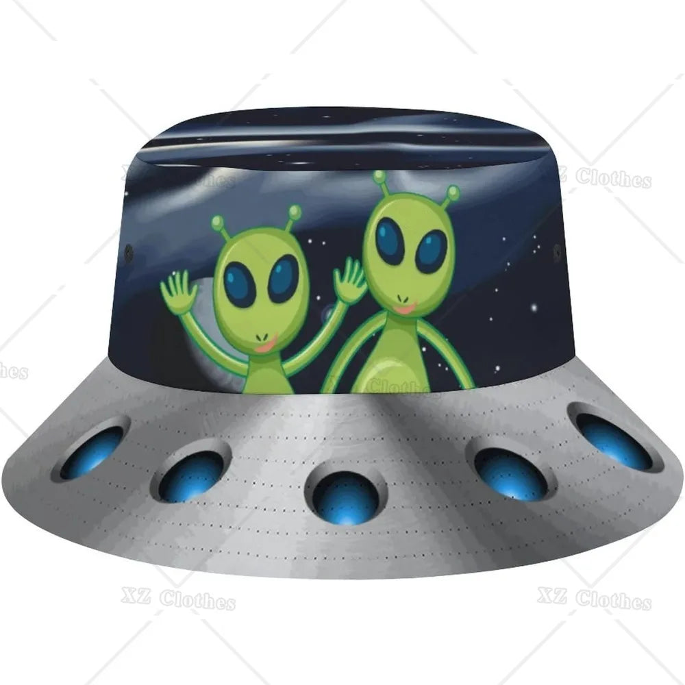 Space UFO Alien Bucket Hat – Unisex