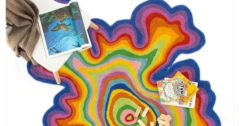 Regenbogen Teppich – Flauschiger Dopamin-Style