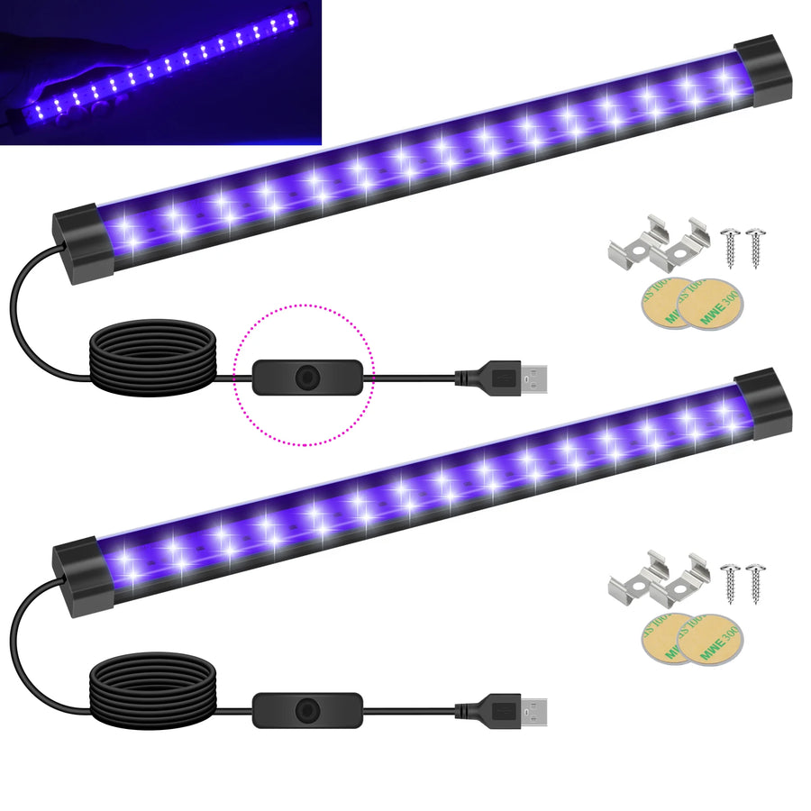 UV DUO BAR 30 CM – 2ER-SET SCHWARZLICHTLEISTEN