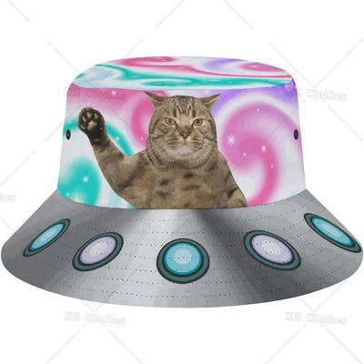 Space UFO Alien Bucket Hat – Unisex NiZED rave techno