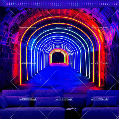 3D Illusion Landscape UV Wandteppich