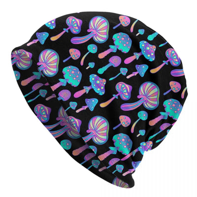 Psychedelic Skull Beanie – Trippy Wintermütze NiZED rave techno