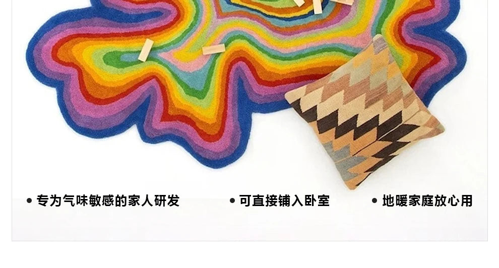 Regenbogen Teppich – Flauschiger Dopamin-Style