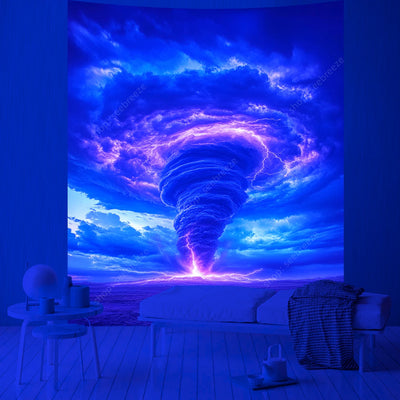 Galaxy Nebula UV Schwarzlicht-Wandteppich