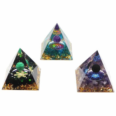 Orgonit pyramide FLOW Schwarzlichtposter - Produktbild 3 - NiZED