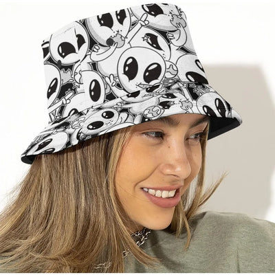 Space UFO Alien Bucket Hat – Unisex NiZED rave techno