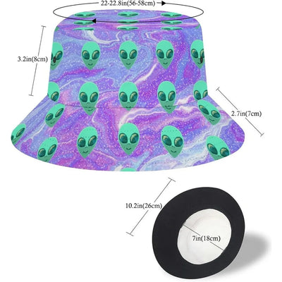 Space UFO Alien Bucket Hat – Unisex NiZED rave techno