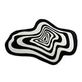 Trendy Black and White Abstract Rug – Living Room &amp; Floor Mat