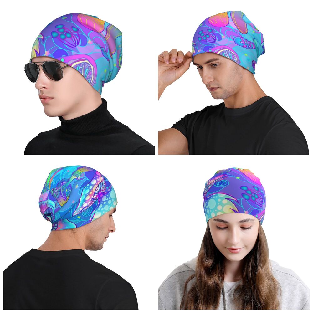 Psychedelic Skull Beanie – Trippy Wintermütze