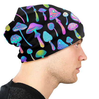 Psychedelic Skull Beanie – Trippy Wintermütze NiZED rave techno