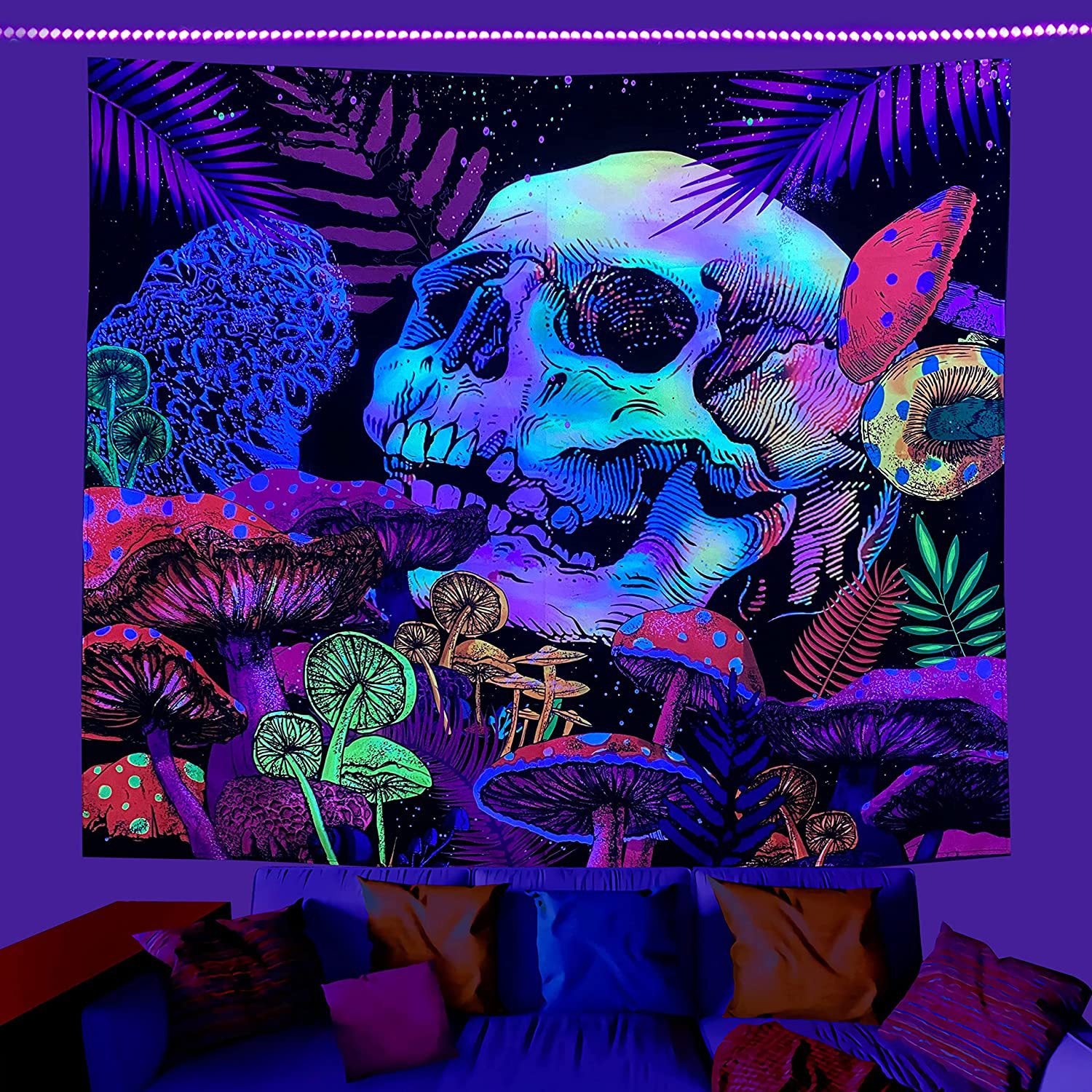 Geheimnisse des Sternenuniversums psychedelische Schwarzlichtposter