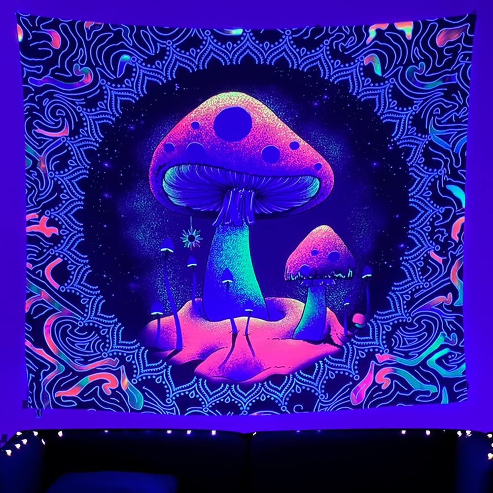 Geheimnisse des Sternenuniversums psychedelische Schwarzlichtposter