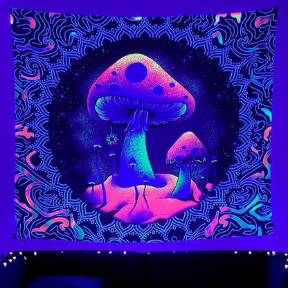 Geheimnisse des Sternenuniversums psychedelische Schwarzlichtposter