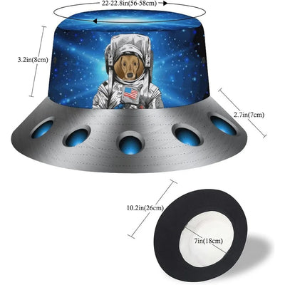 Space UFO Alien Bucket Hat – Unisex NiZED rave techno