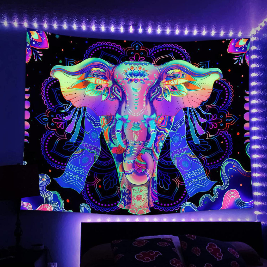 Animals Hippie Psychedelic Schwarzlichtposter