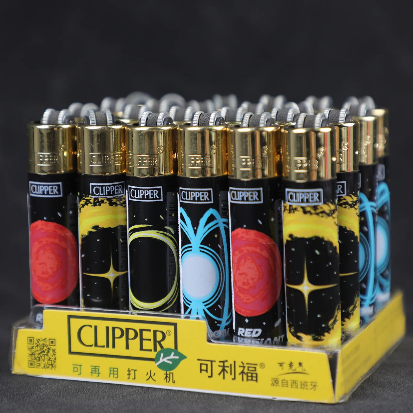Clipper lighter – Refillable with grinding wheel &amp; design motif