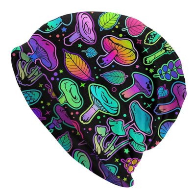 Psychedelic Skull Beanie – Trippy Wintermütze NiZED rave techno
