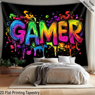 Vibrant Gaming Pop UV Wandteppich