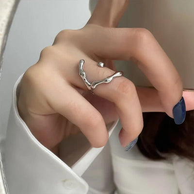 Trendiger Silberfarbener Ring von NiZED als Ring, Streetwear Schmuck und provokantes Accessoire Ansicht 20
