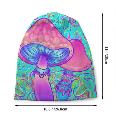 Psychedelic Skull Beanie – Trippy Wintermütze NiZED rave techno