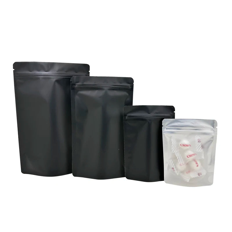 20–100 pieces Black Odorless Zipper Bags with Viewing Window