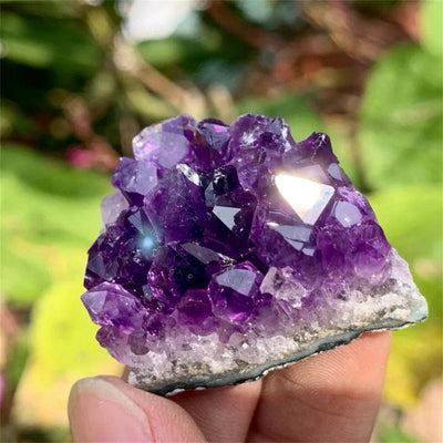 Purple D Amethyst kristall druzy geode - Produktbild 5 - NiZED