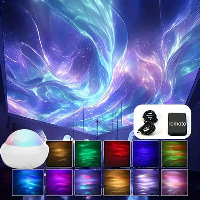 Aurora 360 – RGB-Nordlicht-Projektor mit Fernbedienung
