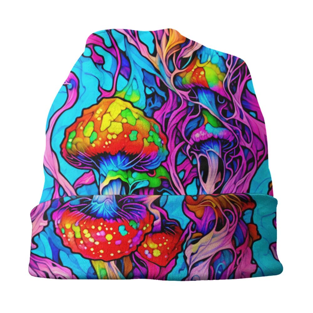 Psychedelic Skull Beanie – Trippy Wintermütze