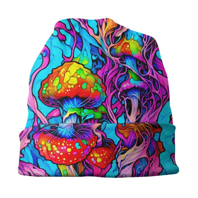 Psychedelic Skull Beanie – Trippy Wintermütze NiZED rave techno