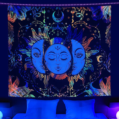 Geheimnisse des Sternenuniversums psychedelische Schwarzlichtposter