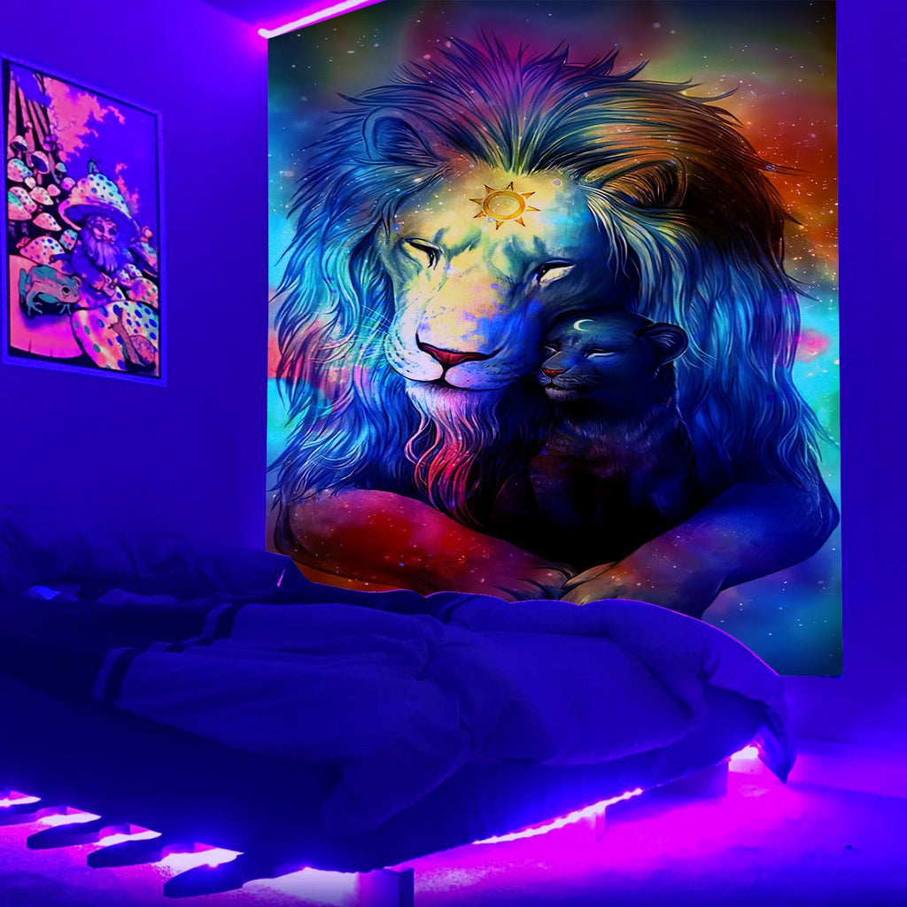 Wildlife flaming Schwarzlichtposter