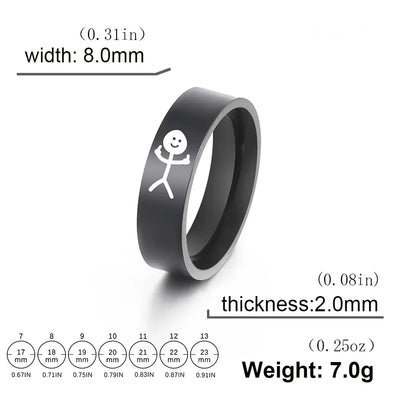 Funny Stickmanmittelfinger Ring - Produktbild 7 - NiZED