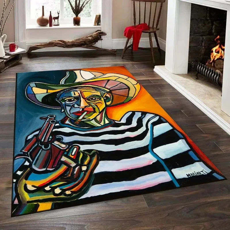 Picasso-Style Abstrakt-Teppich