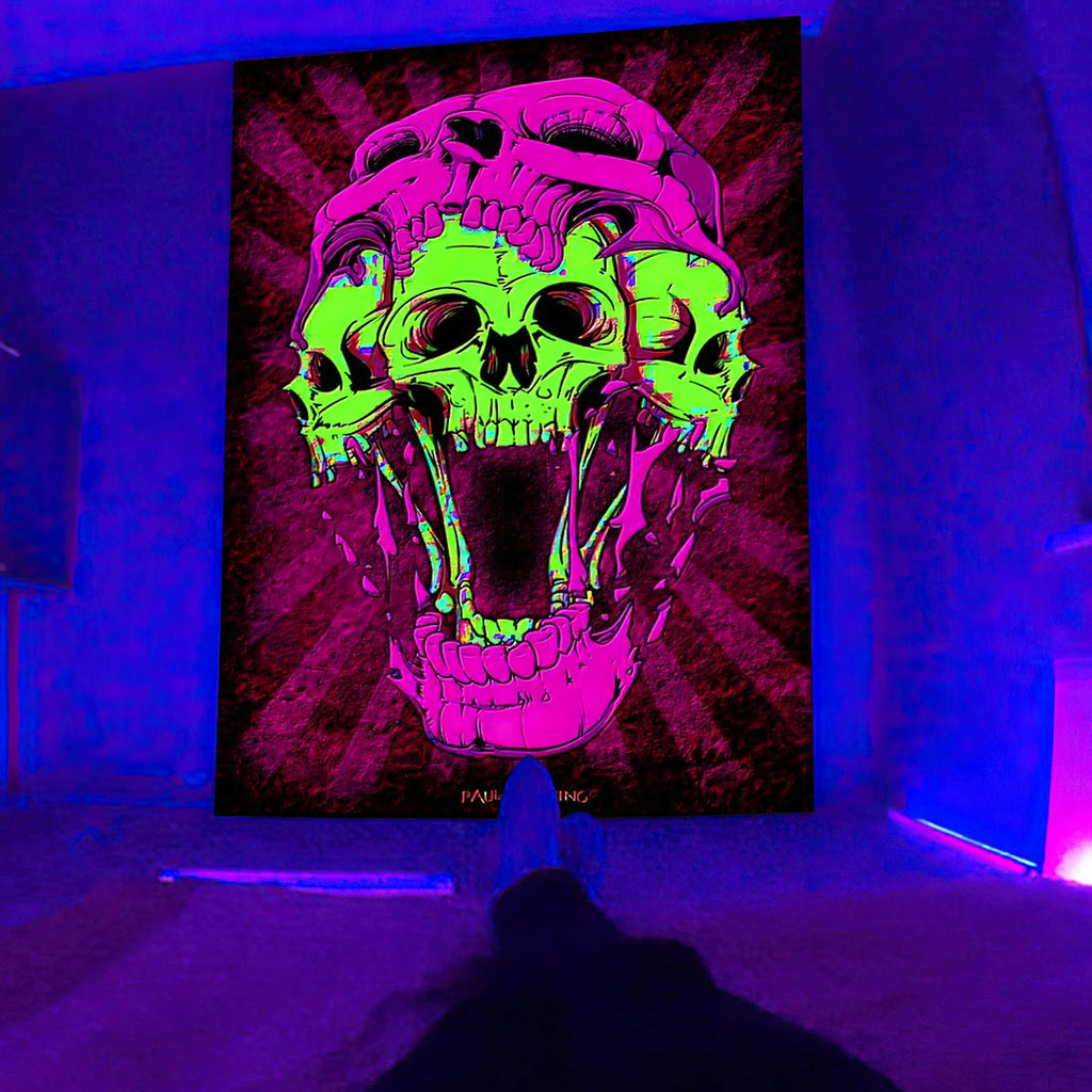 UV-reaktiver Psychedelic-Hippies Schwarzlichtposter