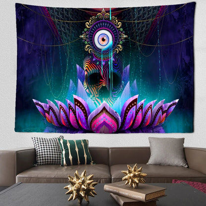 Meditating Fluorescent Blacklight Poster - Mystical