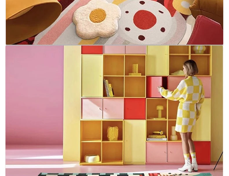 Bunter Abstrakter Kunst-Teppich – Samtweich & Modern