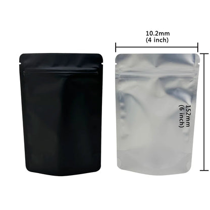 20–100 Stück Schwarze Geruchsfreie Zipper-Beutel mit Sichtfenster