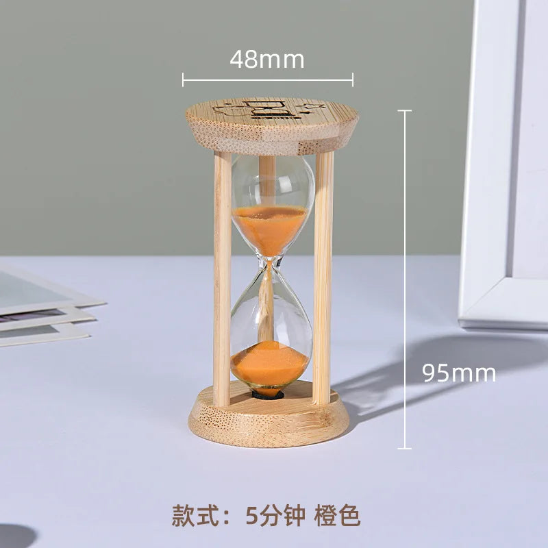 Cosmic Bamboo Glow – Fluorescent Hourglass Timer