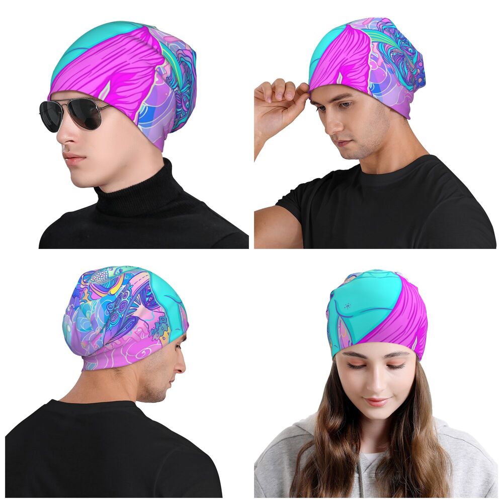 Psychedelic Skull Beanie – Trippy Wintermütze