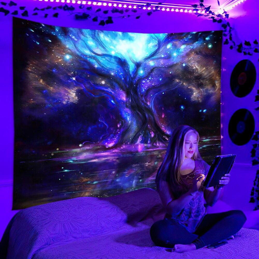 Black Light Indian Meditation Schwarzlichtposter