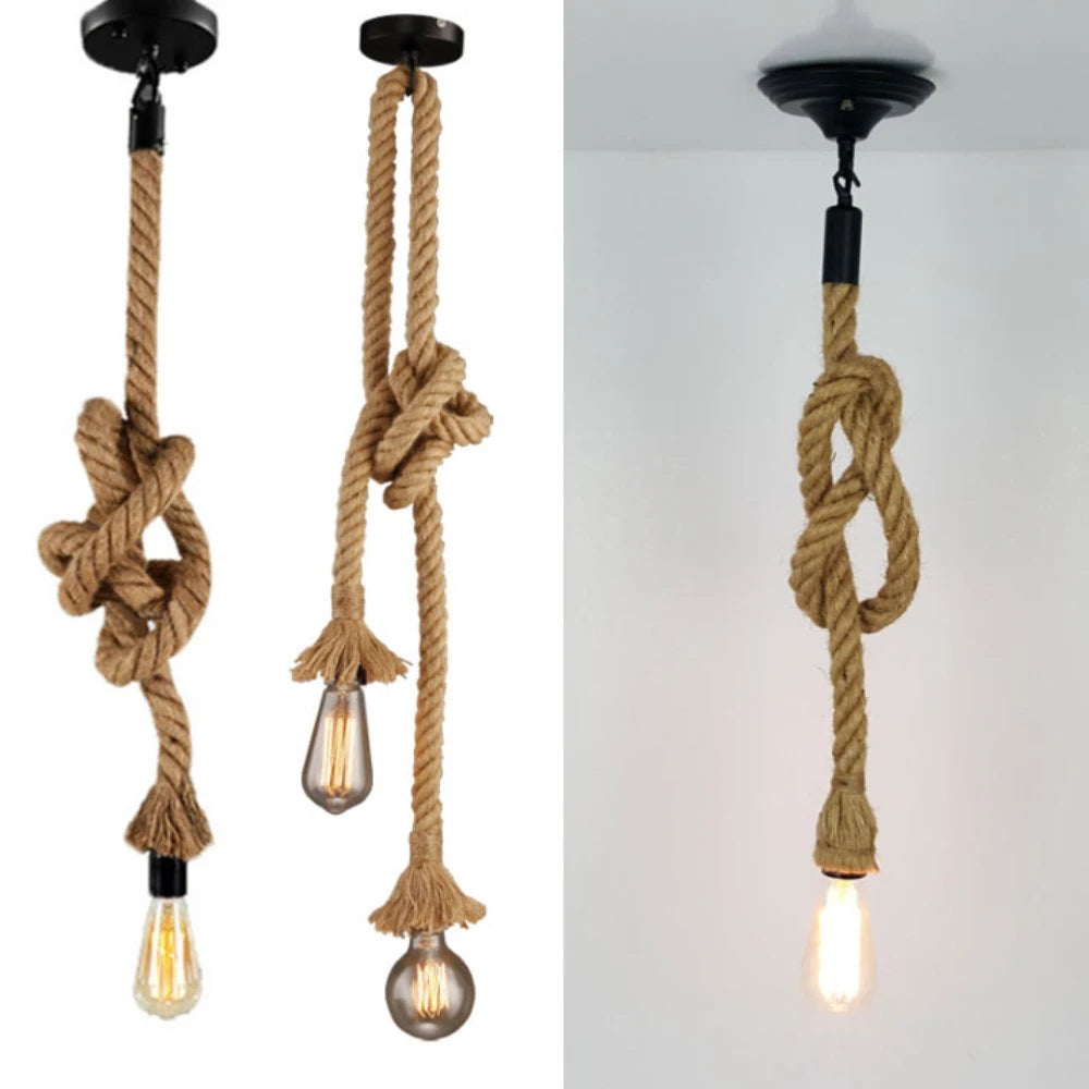 Edison Rope – E27-Hängeleuchte im Industrial-Stil