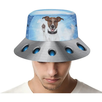 Space UFO Alien Bucket Hat – Unisex NiZED rave techno
