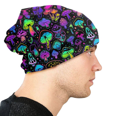 Psychedelic Skull Beanie – Trippy Wintermütze NiZED rave techno