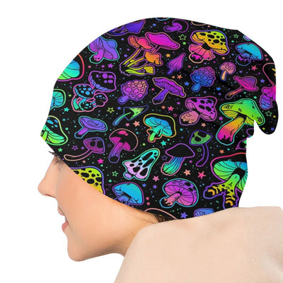 Psychedelic Skull Beanie – Trippy Wintermütze NiZED rave techno