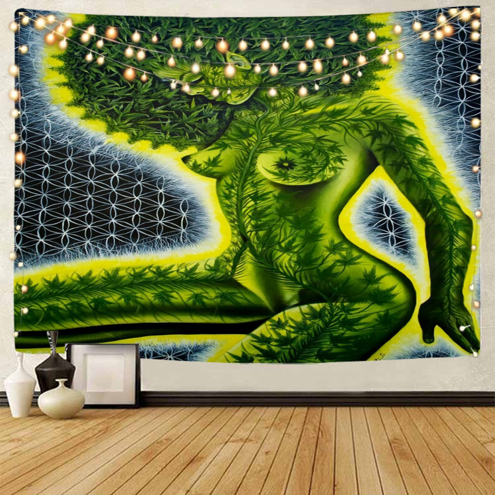 Exotische Bunte Datura Bohemian Hippie Schwarzlichtposter