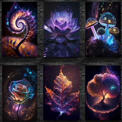 Lotus Gold Schwarzlichtposter von NiZED als Schwarzlicht Poster und Blacklight Wanddeko